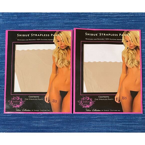PAIR Shibue Nude Strapless Panty Silicone Reusable Pant Sz XS/S - Picture 1 of 2